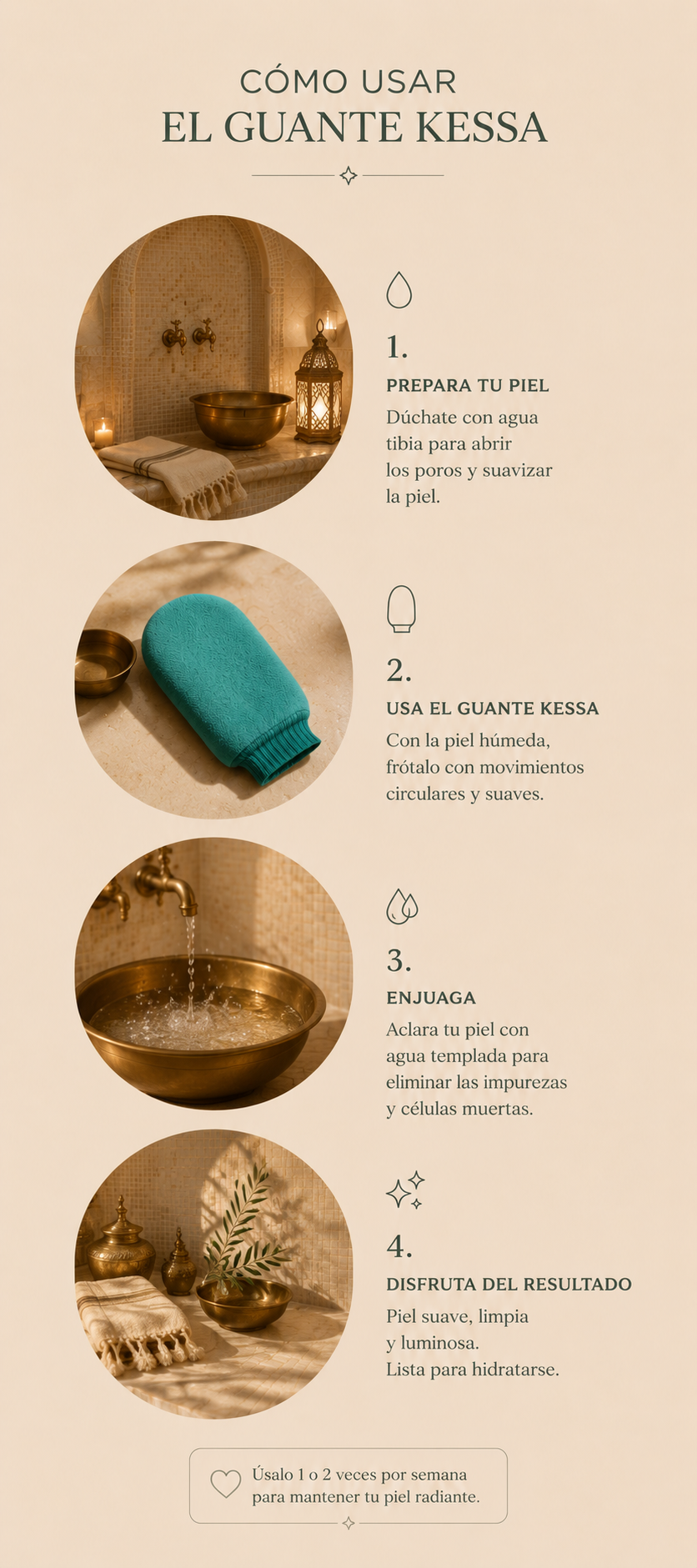 Resultado piel suave luminosa tras exfoliar con kessa - Maison Zwina
